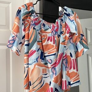 Colorful Abstract Women's Top